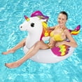 thumbnail image 3 of Bestway: H2OGO! Fantasy Unicorn Swim Ring - 47 x 36" Inflatable Pool Float, Rainbow & White Character Shaped Tube, Water & Beach Play Lounge, Kids 3+, 3 of 13