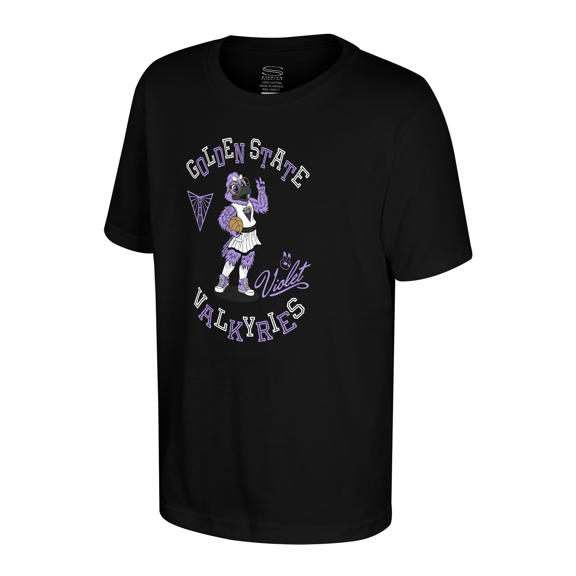 Youth Stadium Essentials Black Golden State Valkyries Mascot Numero Uno T-Shirt