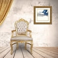 thumbnail image 3 of Paschke, Chris 12x12 Gold Ornate Wood Framed with Double Matting Museum Art Print Titled - Sapphire and Gray I, 3 of 4