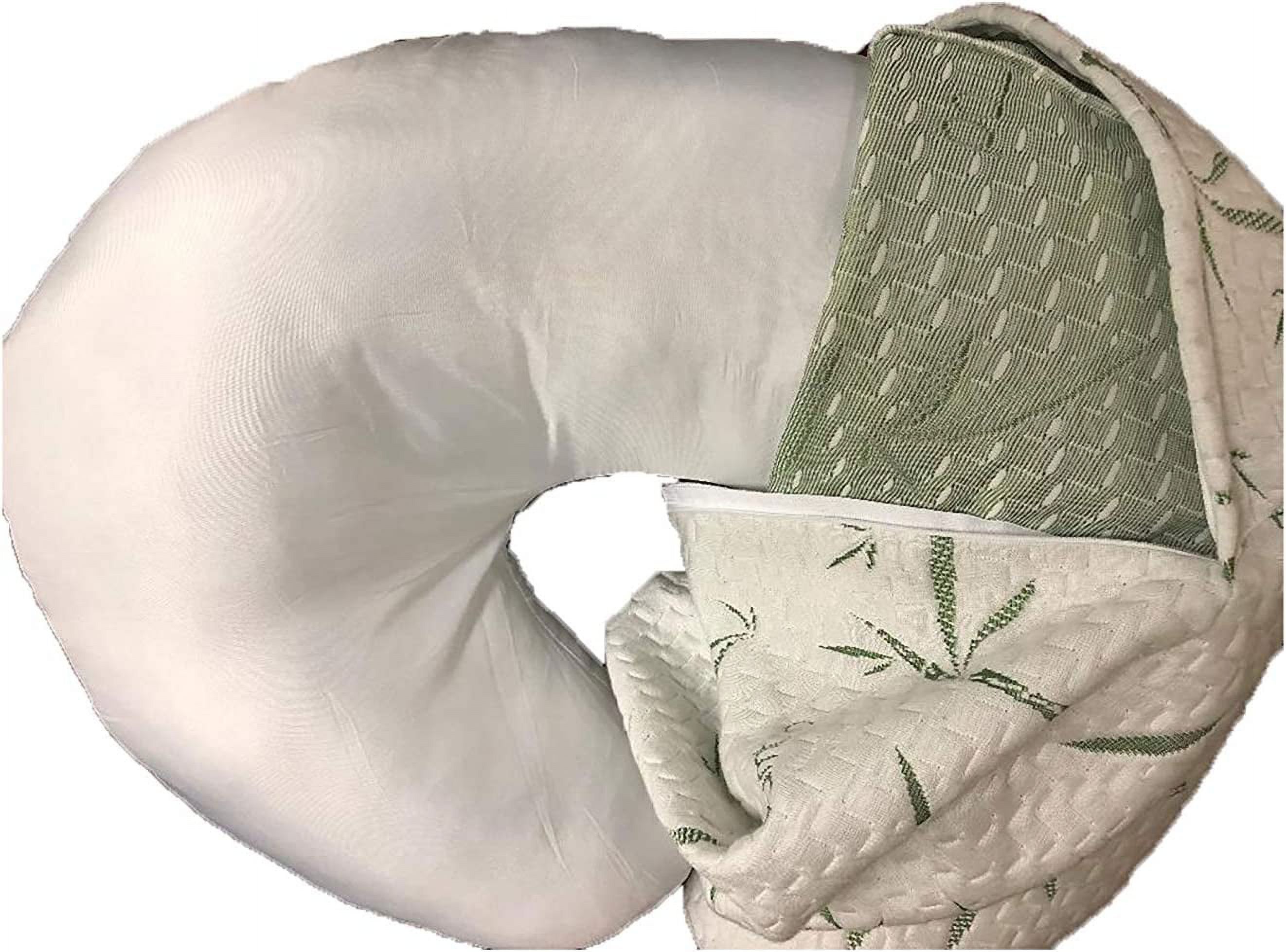 Nursing, Breastfeeding Baby Support Pillow, Newborn Infant Feeding Cushion | Portable for Travel | Nursing Pillow for Boys & Girls With Washable Zippered Bamboo Pillow Covered - image 3 of 10