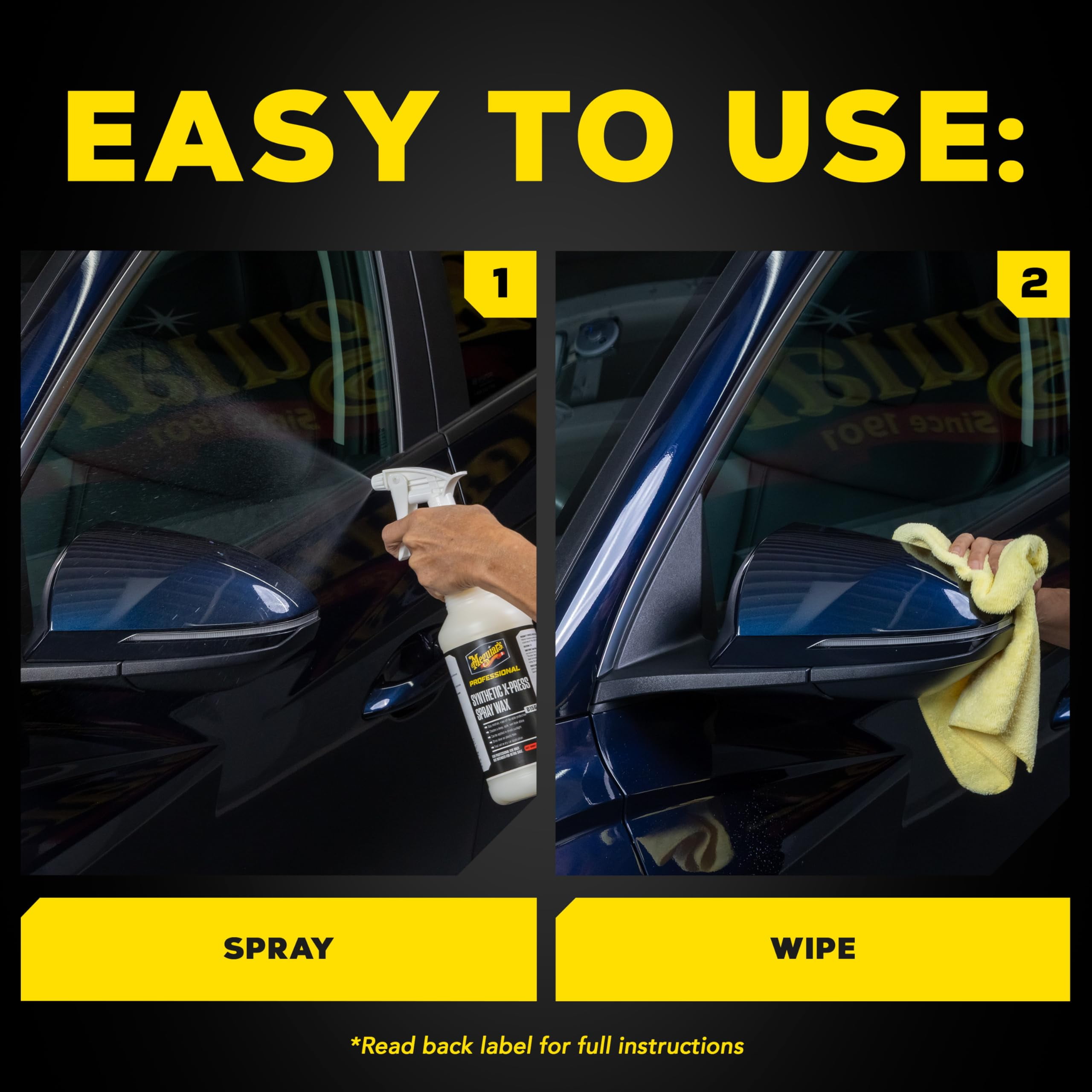 Meguiar's D15601 Synthetic Spray Wax, Hydrophobic Protection, 1