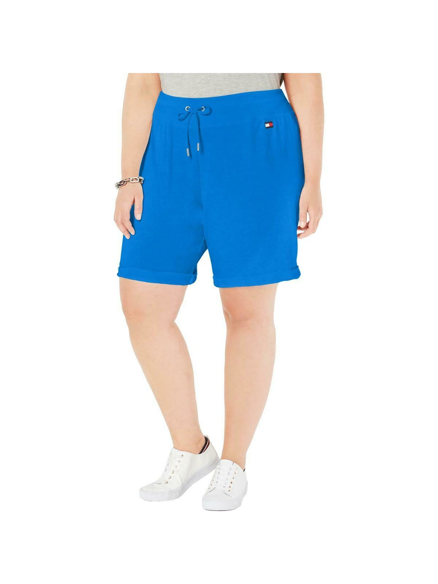 TOMMY HILFIGER Womens Blue Cuffed 