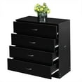 thumbnail image 6 of Youngshion Wooden 4 Drawer Dresser for Bedroom, Small Chests of Drawers Modern Nightstand, Black Dresser Chest with 4 Storage Drawers, Dressers for Nursery, Hallway, Living Room, Closet, 6 of 7