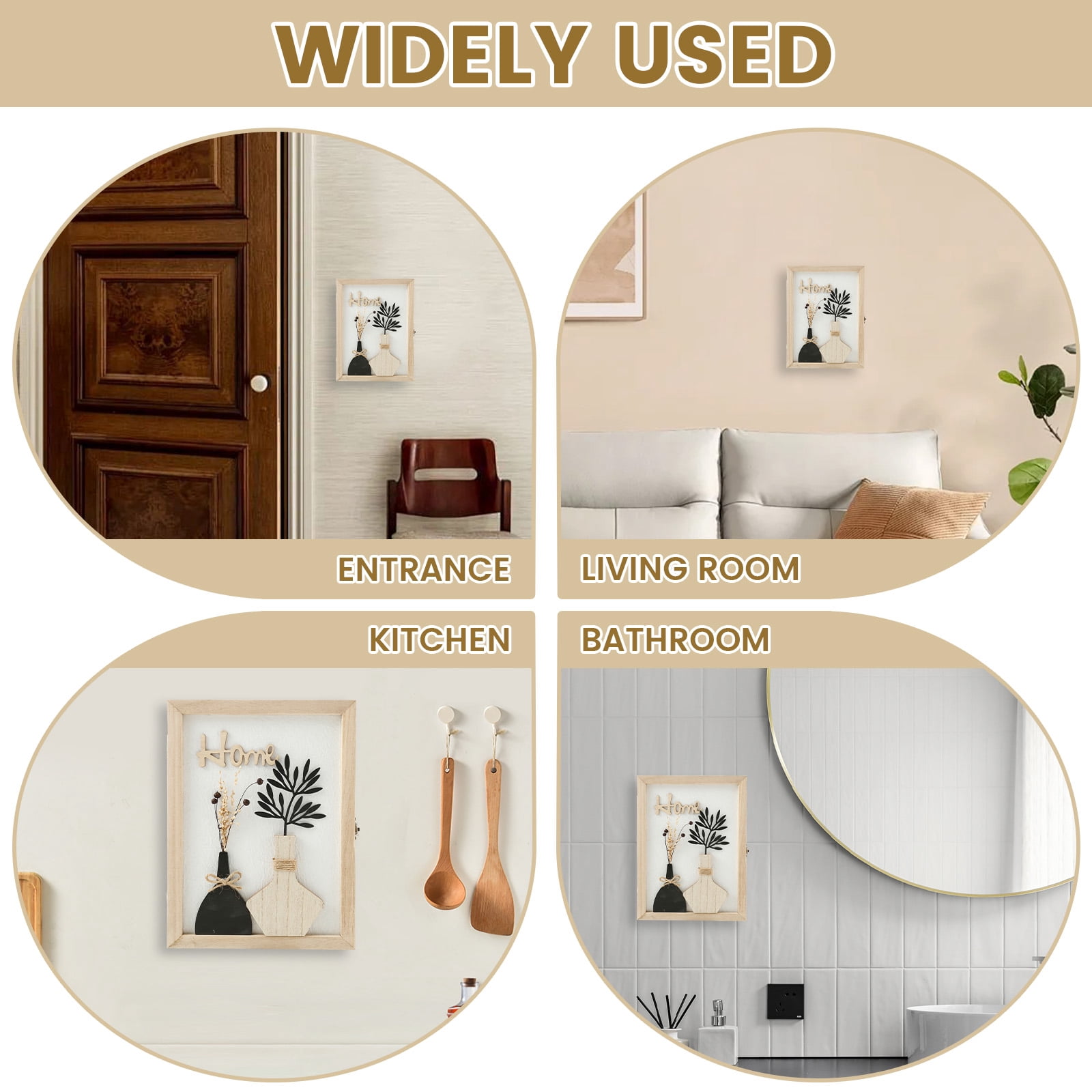 Sutowe Wooden Key Box Decorative Wall Mount Wooden Key Holder with 6 Hooks Rustic Access Card Hanger Organizer for Home Entryway Hallway