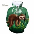 thumbnail image 3 of Sudadera con capucha con estampado 3D de animales perezosos para hombre, sudadera informal de gran tamaño, sudadera con capucha de manga larga para hombre y mujer, ropa de calle, 3 of 5