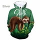 thumbnail image 3 of Sudadera con capucha con estampado 3D de animales perezosos para hombre, sudadera informal de gran tamaño, sudadera con capucha de manga larga para hombre y mujer, ropa de calle, 3 of 5