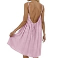 thumbnail image 3 of XinghaiYIDE Women Casual Dress, for Women Loose Summer Solid Tank Dress Hollow Out Beach Sundress Sleeveless Dresses, 3 of 6