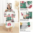 thumbnail image 3 of FORMRS Wearable Blanket Hoodie with Sleeves for Kids Cozy Flannel Sweatshirt, Christmas Train, 3 of 7