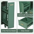 thumbnail image 5 of 24" Bathroom Vanity with Sink, Modern Bathroom Cabinet with Deep Drawer, 2-Tier Pull-Out Basket, Soft-Close Door, Solid Wood Frame, for Small Bathroom, Powder Room, Green, 5 of 11