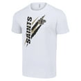 thumbnail image 2 of Men's Starter  White New Orleans Saints Color Scratch T-Shirt, 2 of 3