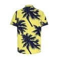 thumbnail image 5 of DJDLJWCJ Mens Button Up Shirts, polo T Shirts Floral Print Hawaiian Shirts for Men Summer Beach Shirts Yellow 3XL, 5 of 5