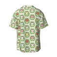 thumbnail image 2 of Sigee Cute Chubby Frog Print Men's Shirts Casual Button Down Short Sleeve Summer Beach Shirt Hawaiian Vacation Shirts Tee Shirt-Large, 2 of 7