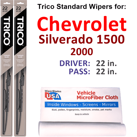 2000 Chevrolet Silverado 1500 Wiper Blades (Set of 2)