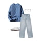 thumbnail image 5 of Jersey Aelfric Eden Oversized 90s Vintage para Mujer Azul, 5 of 6