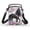 Black Horse Floral Decoration, variant on Turtle and Coral Pattern Lightweight Crossbody Purse for Hiking Travel, Multi-Purpose Double Zipper Crossbody Bag