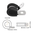 thumbnail image 2 of Uxcell 12Pack 3/8" Cable Clamp R Shape Stainless Steel Rubber Cushioned Pipe Strap, 2 of 4