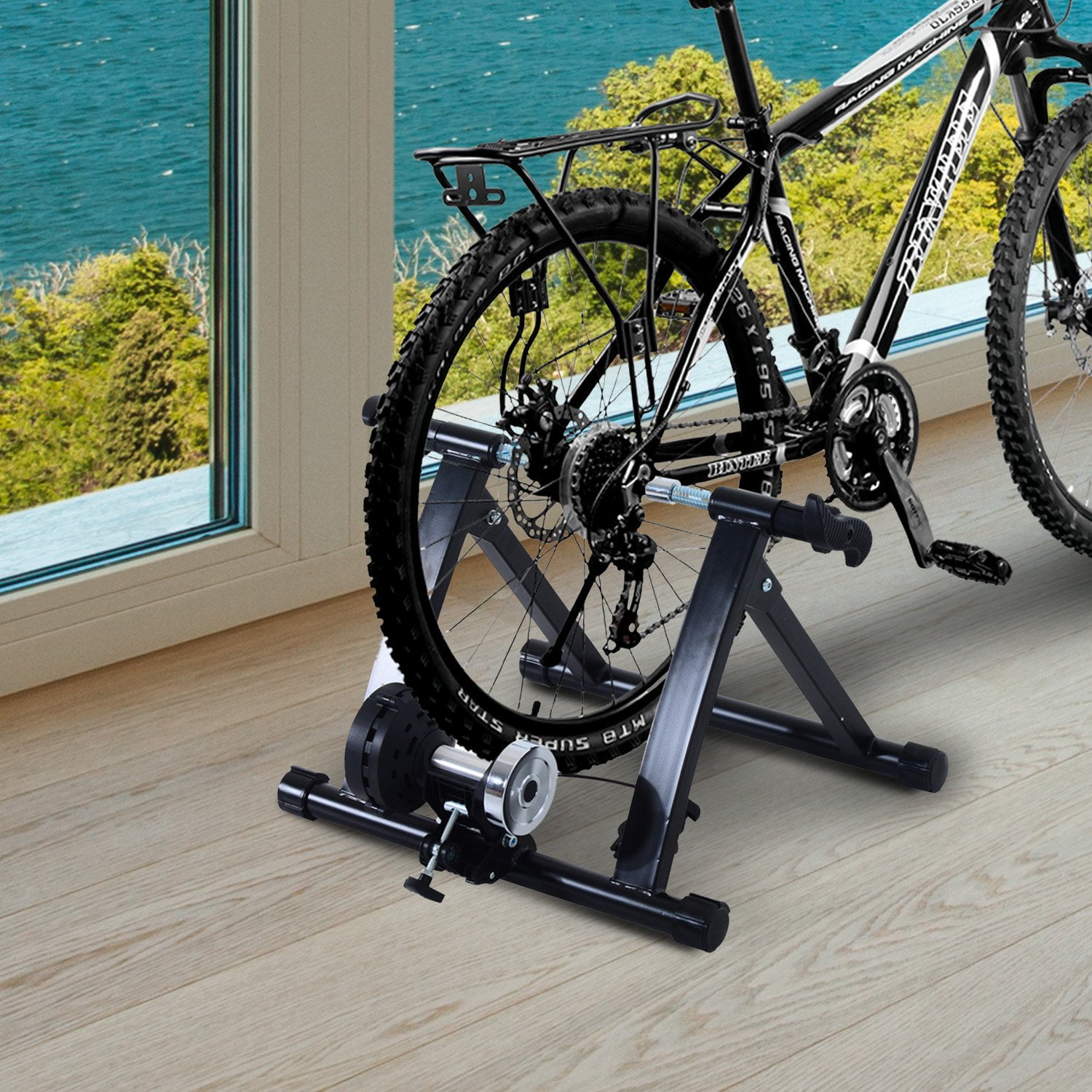 Indoor Bike Bicycle Trainer Stand 5 Level Resistance Folding