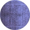 thumbnail image 1 of Ahgly Company Indoor Round Oriental Blue Traditional Area Rugs, 3' Round, 1 of 4