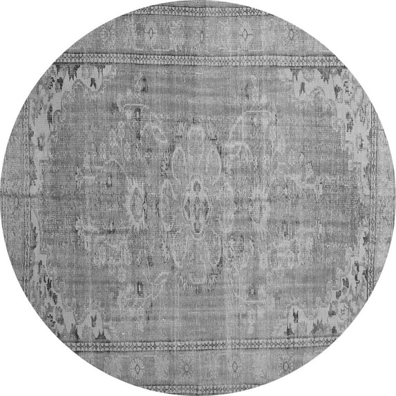 Ahgly Company Indoor Round Persian Gray Traditional Area Rugs, 3' Round