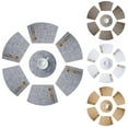 Round Table Placemats, 7Pcs PVC Wedge Placemats Place Mats NonSlip for