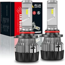 Alla Lighting 9012 HIR2 LED Headlight High Beam or Low Beam Bulbs, Fog Lights Bulbs or DRL, 6000K Xenon White Lamps for Cars, Trucks, SUVs