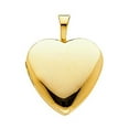 thumbnail image 4 of 14k Yellow Gold Heart Locket Pendant with 0.8 mm Wheat Chain 16'' - 22'' (18.00, 0.9), 4 of 6