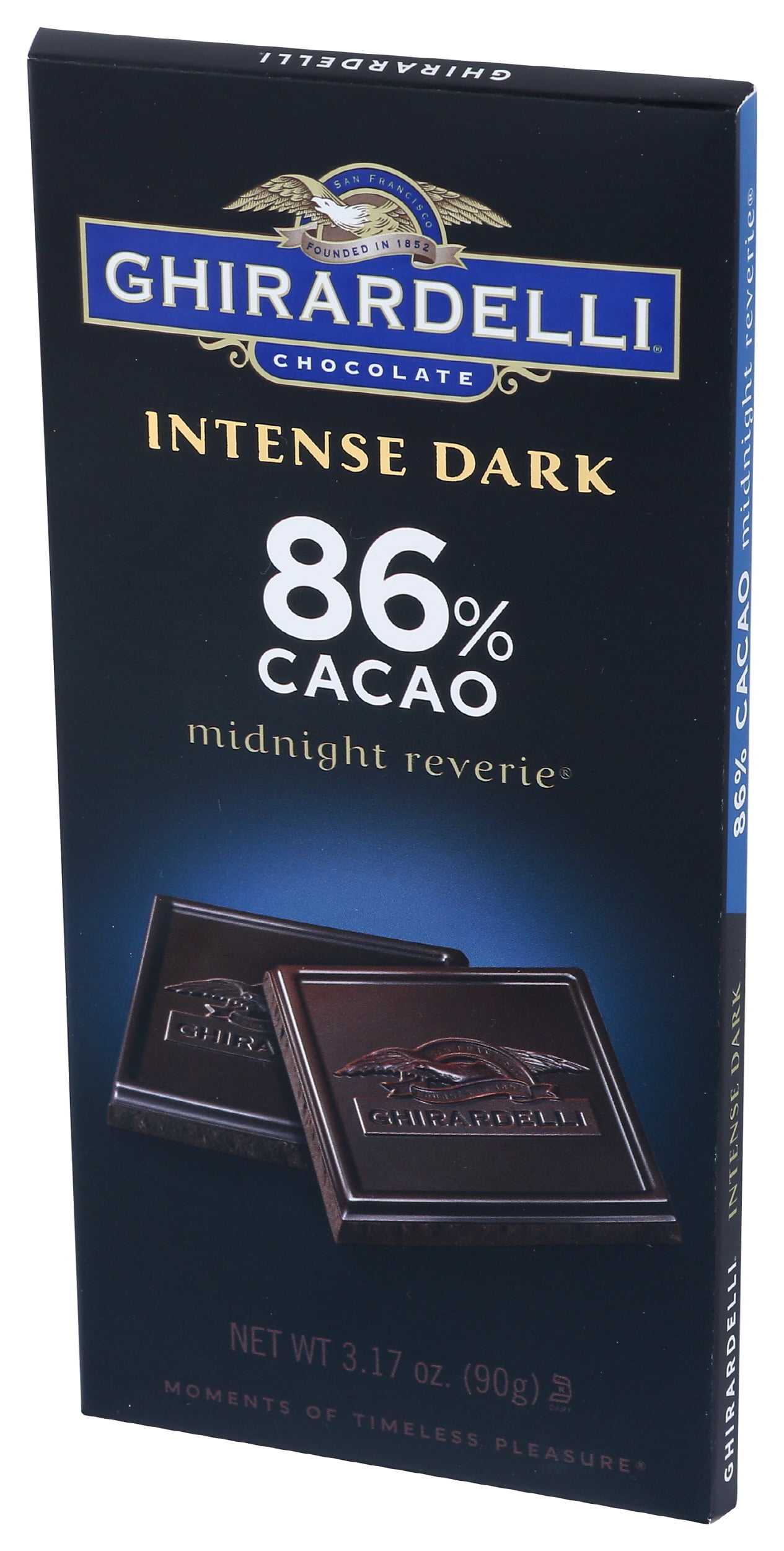 Pack of 12, Ghirardelli Intense Dark Midnight Reverie Chocolate Bar, 3.17 oz