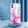 thumbnail image 2 of Dteck Case Compatible for iPhone 12/12 Pro 6.1 inch,Stylish Marble Pattern Slim Shockproof Flexible TPU Soft Case Rubber Silicone Cover Phone Case,Pink Marble, 2 of 5
