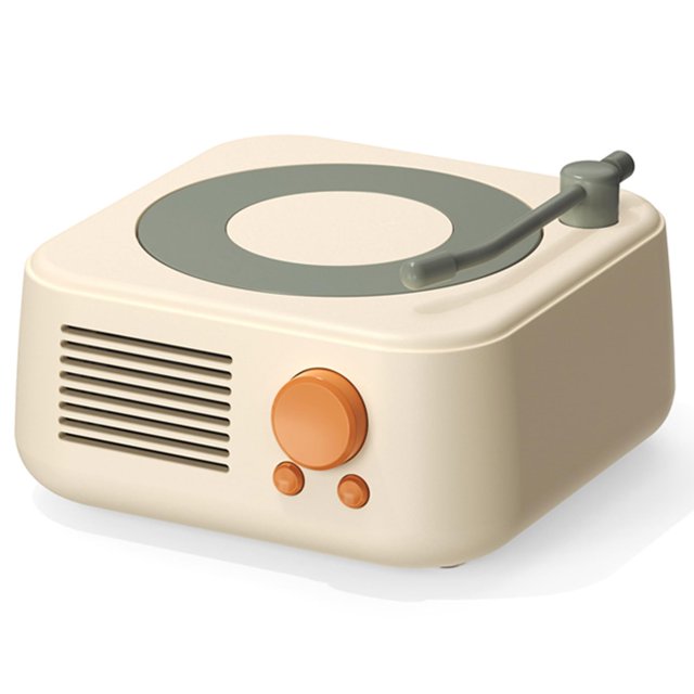 Altavoz Bluetooth de estilo clásico antiguo, Altavoz Bluetooth estilo reproductor de discos de vinilo para decoración del hogar de oficina