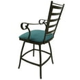 thumbnail image 2 of Swivel Counter 26" Outdoor Bar Stool Jenna - Aqua Fabric - Beige Metal, 2 of 2