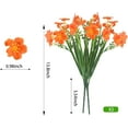 thumbnail image 6 of 6 Bundles Artificial Fake Flowers UV Resistant Plastic Plants Silk Faux Flowers for Outdoor Planters Home Indoor Outside Garden Porch Window DIY Decoration (Orange), 6 of 8