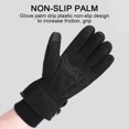 thumbnail image 4 of Winter Cycling Gloves For Men,Black Warm Full Finger Windproof Waterproof Gloves Thicken Fleece Gel Pads Touch Screen Gloves, 4 of 5