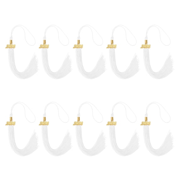 10Pcs 2026 Graduation Tassels With Year Charm Class of 2026 Graduation Hat Decoration Tassels For Bachelor Gown Caps