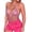 Hot Pink, variant on Women's Glitter Rhinestone Sequin Halter Tops Backless Sleeveless V Neck Asymmetrical Dance Bikini Bra Top Festival Rave Party Crop Tops