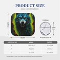 thumbnail image 3 of Honeii Fluorescent Wolf Print Foldable Car Sun Shade for Windshield, 2-Piece UV Protection Shade, Protects Car Interior, Ideal for Cars, Trucks, SUVs-Large, 3 of 6