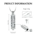 thumbnail image 2 of Urn Necklace for Ashes with Hollow Vial Cylinder Tree of Life Memorial Jewelry for Women Men Ashes Holder, 2 of 6