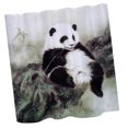 thumbnail image 3 of Cortina de ducha impermeable para baño, 180 x 180 cm, con estampado de panda y gancho, 3 of 4