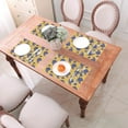 thumbnail image 6 of XMXT 1 Pcs Woven Placemats, Yellow Abstract Geometric Elements Stain Resistant Anti-Skid Placemat for Kitchen Table, 12 x 18 inches, 6 of 6