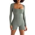 thumbnail image 2 of Txlixc Vestido de mujer, cuello cuadrado de manga larga Txlixc moda, 2 of 8