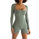 thumbnail image 2 of Txlixc Vestido de mujer, cuello cuadrado de manga larga Txlixc moda, 2 of 8
