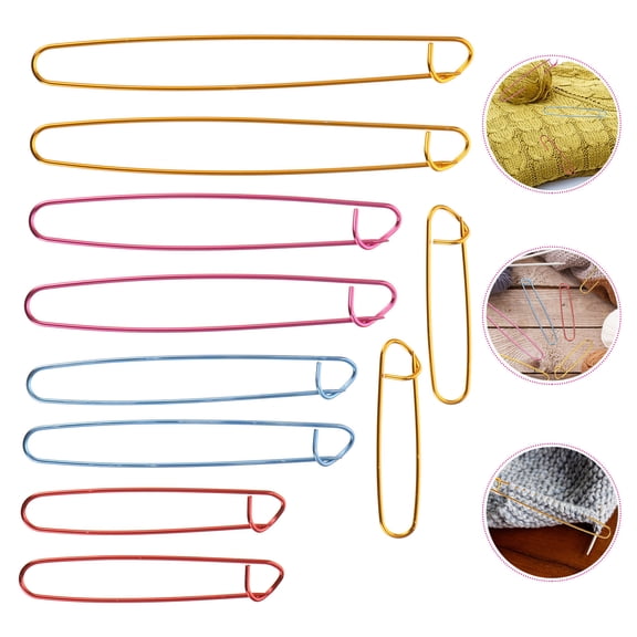 Yuangui 10 Pcs Knitting Stitch Holders for DIY Weaving Tool