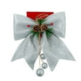thumbnail image 1 of Christmas Pendant Vivid Pattern 3D Effect Lightweight Large Red Sparkling Glitter  Bow for Home Use, 1 of 8
