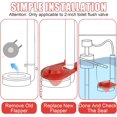 thumbnail image 4 of 10PCS Toilet Flapper Replacement Kit Universal Toilet Plug Flapper with Stainless Chain for 2 Inch Flush Valves, Water Saving, 4 of 7