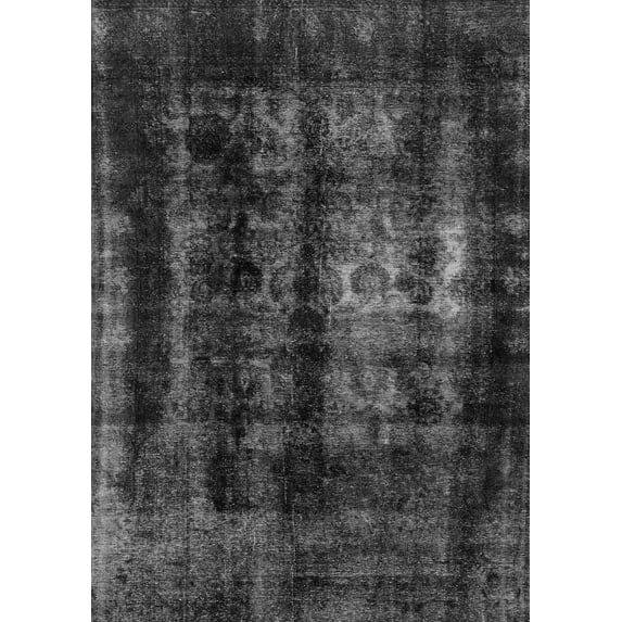Ahgly Company Indoor Rectangle Abstract Gray Modern Area Rugs, 8' x 12'