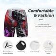 thumbnail image 3 of Balery Artistic Skull Mens Swim Trunks Swim Shorts for Men Quick Dry Inseam Beach Shorts with Compression Liner Pocket-X-Large, 3 of 9