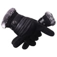 thumbnail image 1 of Guantes de esquí resistentes al viento, para nieve, antideslizantes, ajustables, de cuero, para snowboard. A 6D Negro, 1 of 6