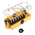 thumbnail image 1 of 7 Way Trailer Wire Junction Box Clear Cover Color-Coded 7 Pin Terminal Studs, Heavy Duty 7 Gang Trailer Wiring Connector Weatherproof Electrical Junction Box for Rewiring RV Camper Trailer Light, 1 of 8