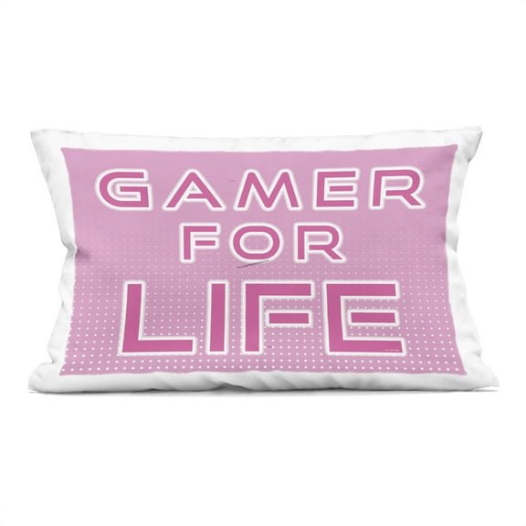 Stupell Industries Pink Gamer For Life Design by Yass Naffas Designs Throw Pillow
