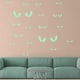 thumbnail image 5 of Calcomanías de pared con diseño de gato de Ularma para dormitorio de niñas, calcomanías de pared con citas inspiradoras, calcomanías luminosas que brillan, calcomanías fluorescentes con ojos que, 5 of 8