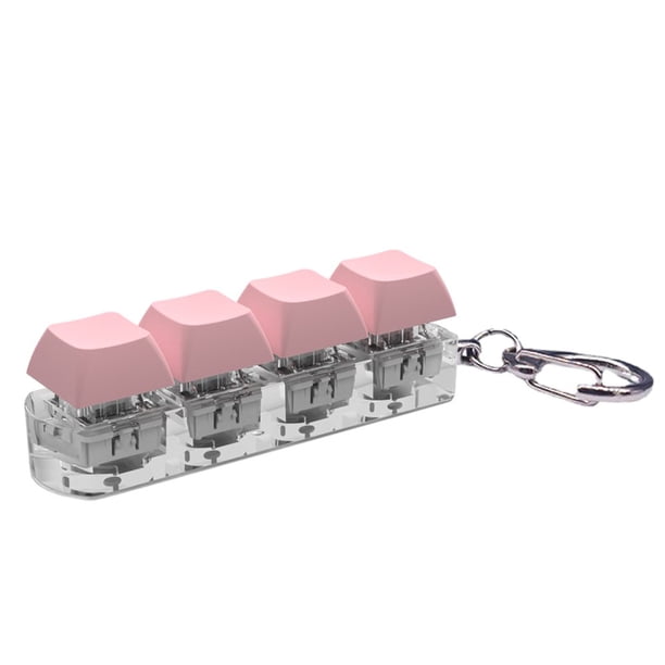 HILABEE Jouet Sensoriel à Clic Fidget Clavier Créatif pour Bureau Maison Jouet Relaxant Touche Mécanique Bouton de Clavier pour Adultes Enfants Ados 4 Touches
